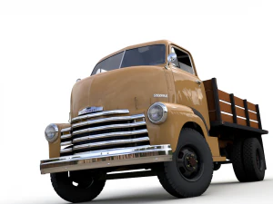 chevy coe flatbed truck 1949 3D Model