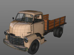 chevy coe flatbed truck 1949 3D Model