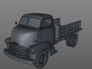 chevy coe flatbed truck 1949 3D Model