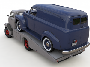 chevy coe tow trucker 1949 and 3100 panel truck 1951 Modelo 3D