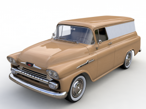 chevy 3100 apache panel van 1958 3D 모델
