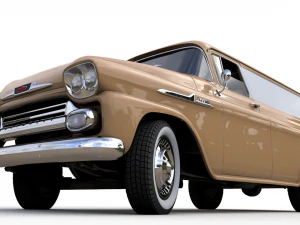 van de painel chevy 3100 apache 1958 Modelo 3D
