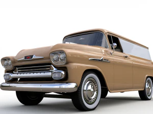 van de painel chevy 3100 apache 1958 Modelo 3D