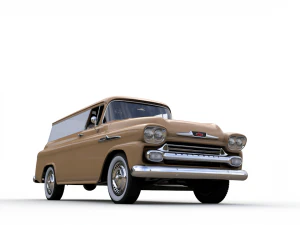 van de painel chevy 3100 apache 1958 Modelo 3D