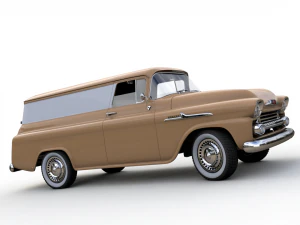 van de painel chevy 3100 apache 1958 Modelo 3D