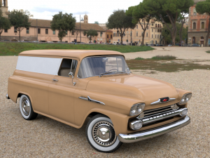 chevy 3100 apache panel van 1958 3Dモデル