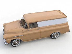 van de painel chevy 3100 apache 1958 Modelo 3D