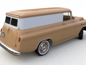 van de painel chevy 3100 apache 1958 Modelo 3D