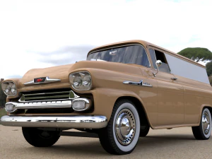 van de painel chevy 3100 apache 1958 Modelo 3D