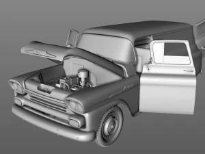 van de painel chevy 3100 apache 1958 Modelo 3D