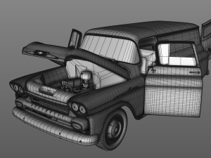 chevy 3100 apache panel van 1958 3Dモデル
