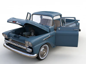 chevy 3100 apache pickup 1958 3D Model