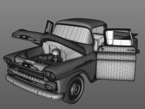 chevy 3100 apache pickup 1958 3D Model