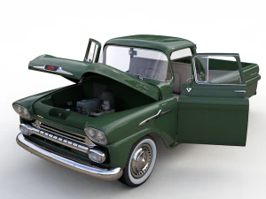 chevy 3100 apache pickup fleetside 1958 3D Model