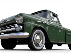 chevy 3100 apache pickup fleetside 1958 3D Model