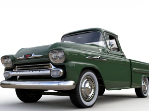 chevy 3100 apache pickup fleetside 1958 3D Model
