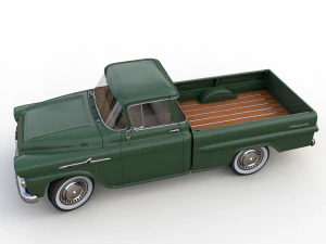 chevy 3100 apache pickup fleetside 1958 3D Model