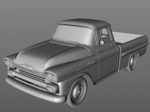chevy 3100 apache pickup fleetside 1958 3D Model