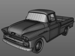 chevy 3100 apache pickup fleetside 1958 3D Model