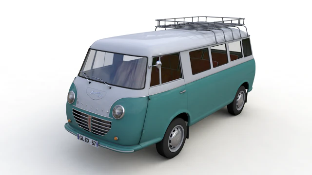 goliath express 1100 minibus 1957 3D Model .c4d .max .obj .3ds .fbx .stl .blend