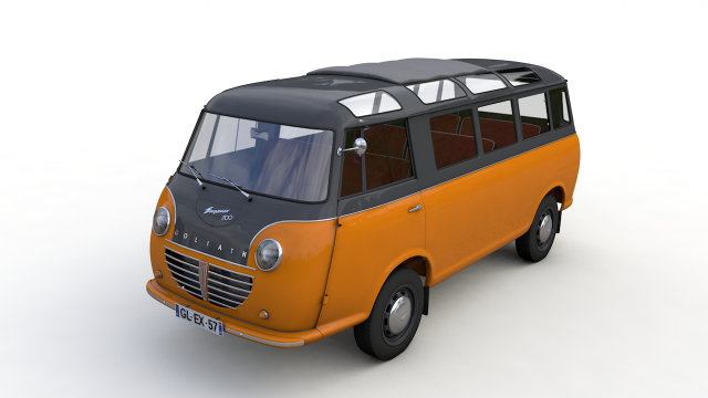 goliath express 1100 luxusbus 1957 3D Model .c4d .max .obj .3ds .fbx .stl .blend 