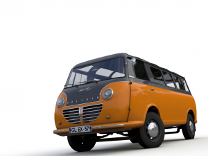 goliath express 1100 luxusbus 1957 3D Model