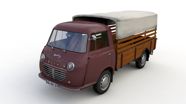 goliath express 1100 pickup 1957 Model 3D .c4d .max .obj .3ds .fbx .stl .blend 