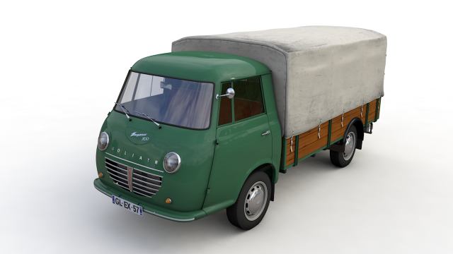 goliath express 1100 pickup 1957 3D Model .c4d .max .obj .3ds .fbx .stl .blend 