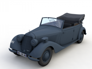 mercedes-benz typ 170v cabriolet b german staff 1940 3Dモデル