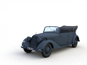 mercedes-benz typ 170v cabriolet b german staff 1940 3Dモデル