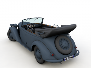 mercedes-benz typ 170v cabriolet b german staff 1940 3Dモデル