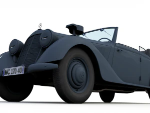 mercedes-benz typ 170v cabriolet b german staff 1940 3D Model