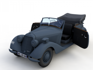 mercedes-benz typ 170v cabriolet b german staff 1940 3Dモデル