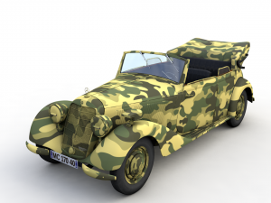 mercedes-benz typ 170v cabriolet b german staff 1940 3D Model