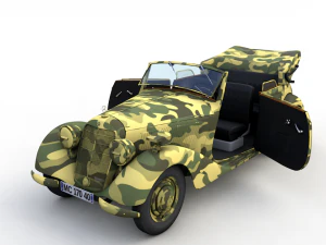 mercedes-benz typ 170v cabriolet b german staff 1940 3D Model