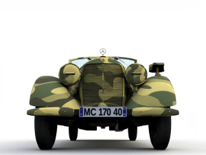 mercedes-benz typ 170v cabriolet b german staff 1940 3D Model