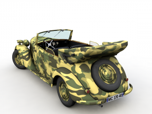 mercedes-benz typ 170v cabriolet b german staff 1940 3D Model