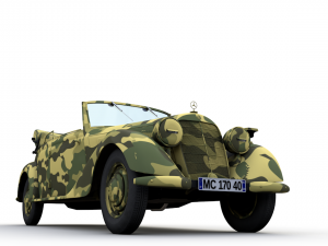 mercedes-benz typ 170v cabriolet b german staff 1940 3D Model