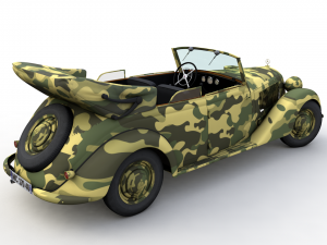 mercedes-benz typ 170v cabriolet b german staff 1940 3D Model