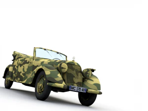 mercedes-benz typ 170v cabriolet b german staff 1940 3D Model