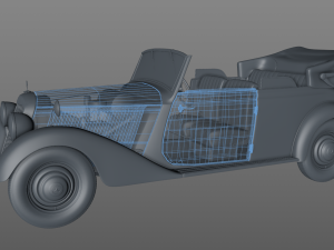 mercedes-benz typ 170v cabriolet b german staff 1940 3D Model