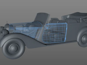 mercedes-benz typ 170v cabriolet b german staff 1940 3D Model