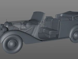 mercedes-benz typ 170v cabriolet b german staff 1940 3D Model