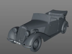 mercedes-benz typ 170v cabriolet b german staff 1940 3D Model