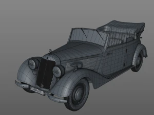 mercedes-benz typ 170v cabriolet b german staff 1940 3D Model