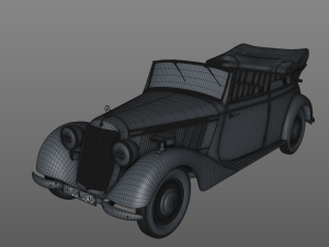 mercedes-benz typ 170v cabriolet b german staff 1940 3D Model