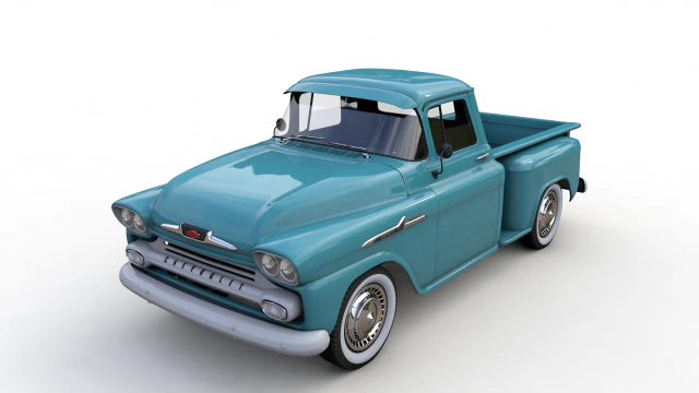 chevy 3100 apache 32 stepside truck 1958 3D Model .c4d .max .obj .3ds .fbx .stl .blend 