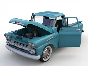 chevy 3100 apache 32 stepside truck 1958 3D Model