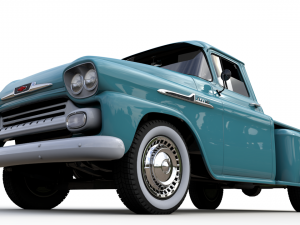chevy 3100 apache 32 stepside truck 1958 Modelo 3D