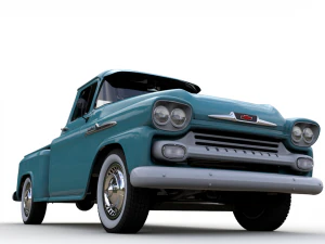 chevy 3100 apache 32 stepside truck 1958 3D Model
